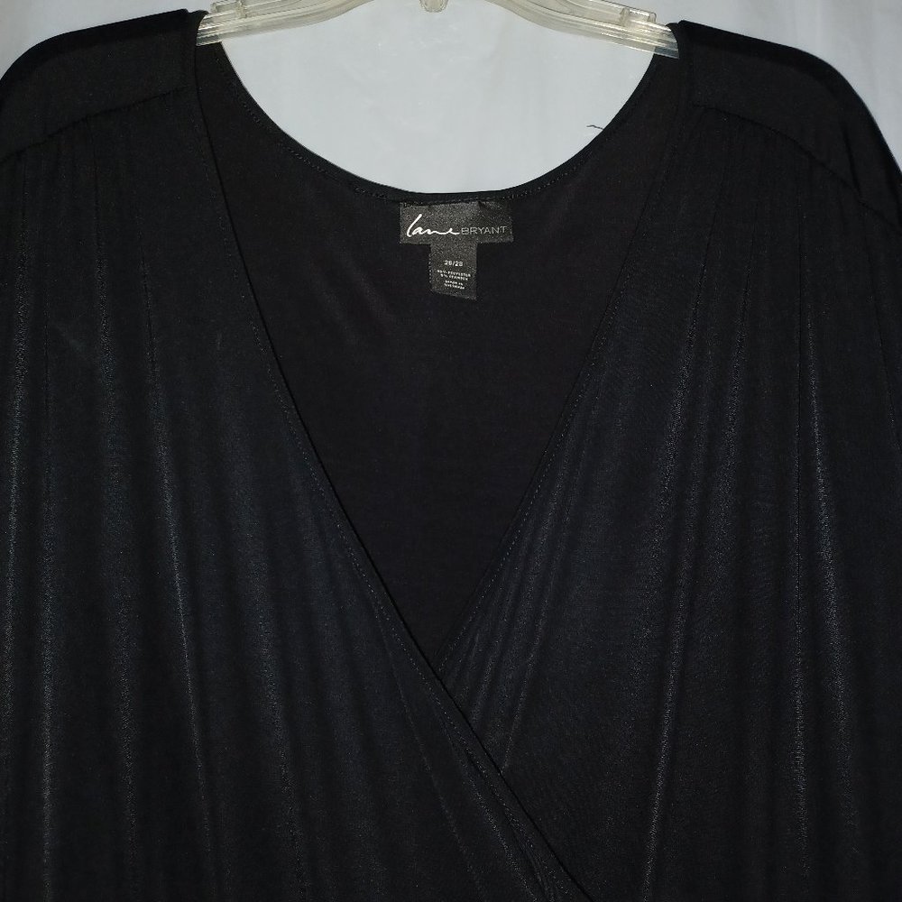 LANE BRYANT WOMEN'S SLEEVELESS JUMPSUIT BLACK PLUS SIZE 26/28